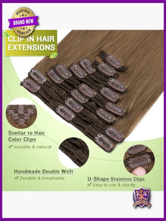 100% Remy Human Hair Clip In Extensions 22\